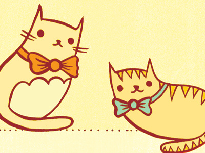 cats in bowties bowties cats illustration