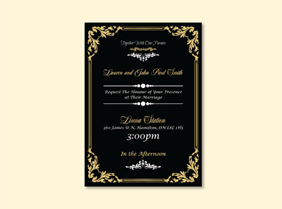 Wedding Card Design adobe photoshop branding card design design graphics design greetings greetings card design illustration logo vector wedding card design