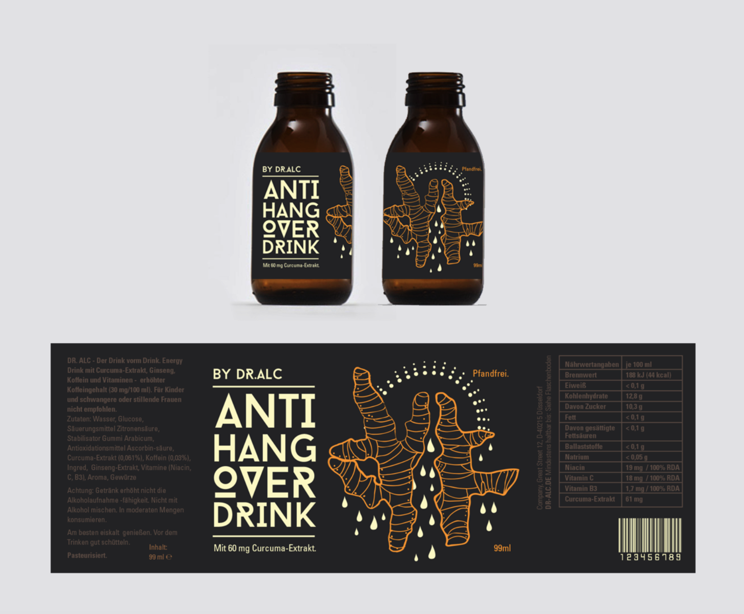 Anti Hangover Drink Packaging By Icey Le On Dribbble