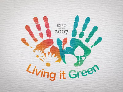 Living it Green Logo branding branding design logo logo design