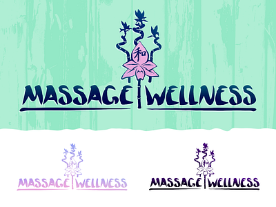 Massage Wellness Logo adobe illustrator branding branding design graphic design logo logo design typography vector