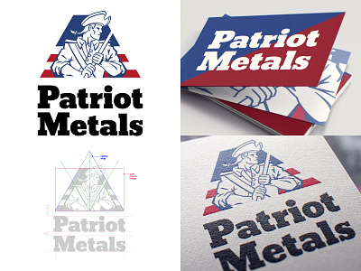 Patriot Metals logo branding branding design graphic design illustration logo logo design vector