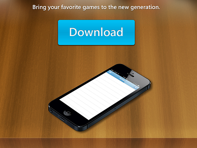 Launch Site: Idea 1 apps blue brown emulator games iphone nds4ios perspective realistic table website wood