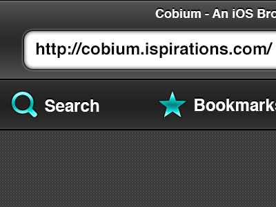 Cobium "Omnibar" blue browser cobium dark dark ui ios