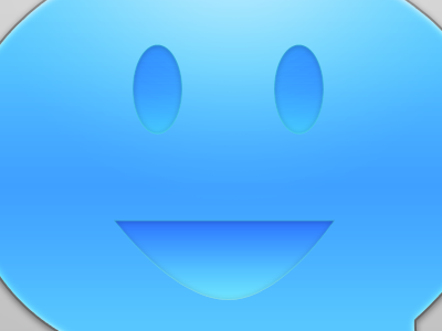 Messages Icon Alt apple blue bubble chat communication design face glossy icon im messages smile smiley speech talk