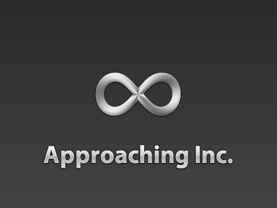 Approaching ∞ company concept dark gloss idea infinity logo metal