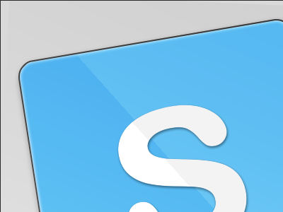 Skype² blue glossy icon mac rebound retina skype square