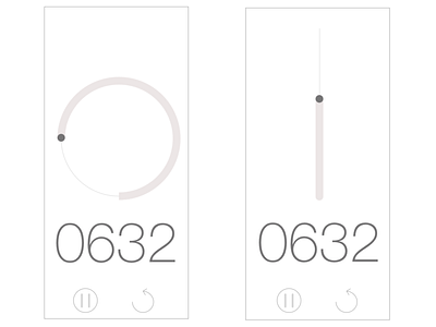 Countdown Timer app app concept circle clock concept countdowntimer daily 100 challenge design iphone x line minimal minimal app simple simple design simplicity sketch time lapse timer ui white