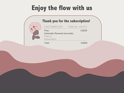 Email Receipt account branding calm concept daily 100 daily challange design email email receipt flow icon illustraor link meditation mindfulness pastel color sketch subscription ui wave