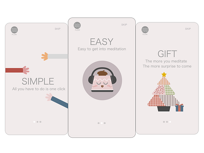 Onboarding app branding concept daily 100 challenge daily ui design guide healthcare icon illustration iphone life style meditation mental health mindful mobile app onboarding relax sketch ui