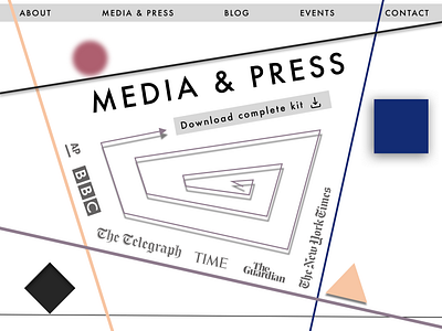 Press Page abstract art bold branding concept contemporary creation daily 100 challenge daily ui design geometric design geometry ideal ideation inspiration minimal quirky sketch symbol uidesign