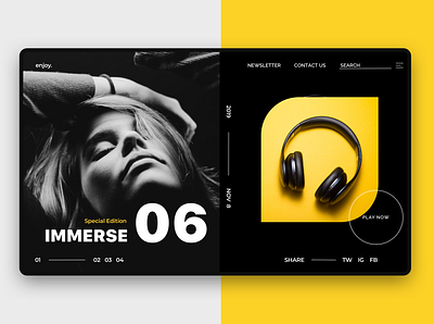 Video Player black branding branding design concept daily 100 challenge daily ui design desktop fashion fashion design identity magazine minimalist player player ui simple sketch typography uiux video player