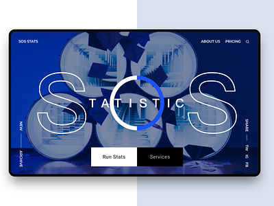 Statistics 066 blue bold branding concept daily 100 challenge daily ui daily ui 066 design desktop energetic landing page landing page ui number numerical run sketch sos states statistics
