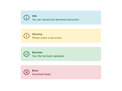 Info & Warning & Success & Error Alerts