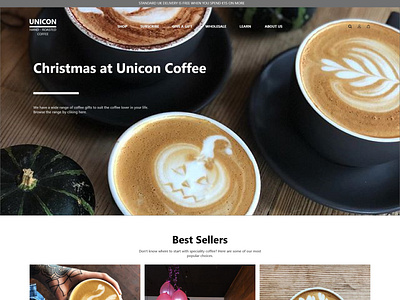 coffee shop website template, by Unicon coffee shop