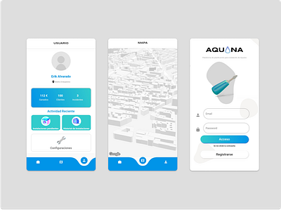 Aquana App - For Plumbers flutter geolocation uber ui