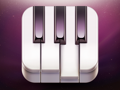 'Go! Piano' App Icon Design startup branding