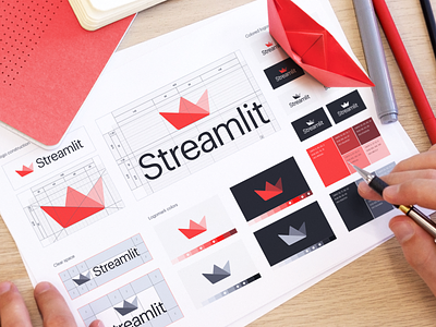 Streamlit Branding, logo design, visual identity