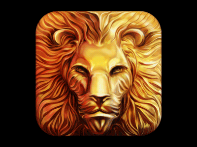 Lion Icon Design Process | iOS, GIF, 3d android animal app application gold iphone logo mac metal process product ramotion
