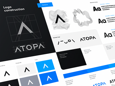 Atopa Modern Logo construction identity concept, company design