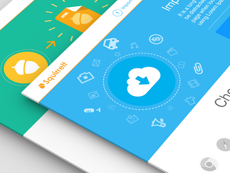 Squirrelt Website ramotion icons bookmarks flat design squirrelt homepage landing page web site design webdesign cms crm service platform cloud links