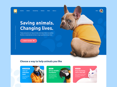 Ramotion Lab: Pet Care Landing Page Concept