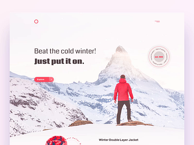 Winter Clothes Marketing Website Concept