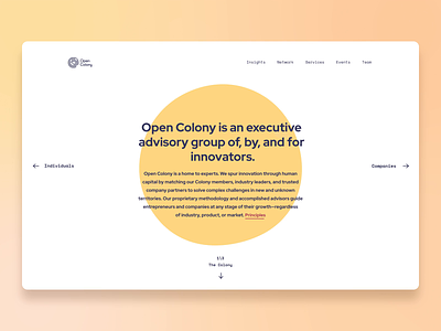 OpenColony Marketing Website animation awwwards css design awards design fluid homepage illustration interface landing page particle ramotion real ui user experience user interface web webpage website website awward