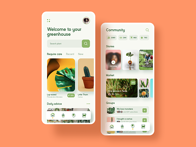 Home Plant Mobile App: iOS Android UI