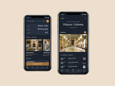 Museum Ticket Mobile App: iOS Android UI