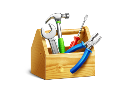 System Preferences MacOS icon appstore blue box hammer icon icons macos metal pliers preferences ramotion reflect screwdriver spanner steel texture tool toolbox white wood