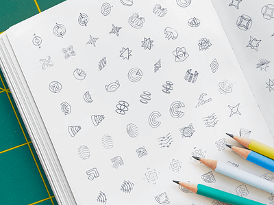 Coinread Logo Sketching brand brand identity brandbook branding design icon logo pencil ramotion sketches sketching