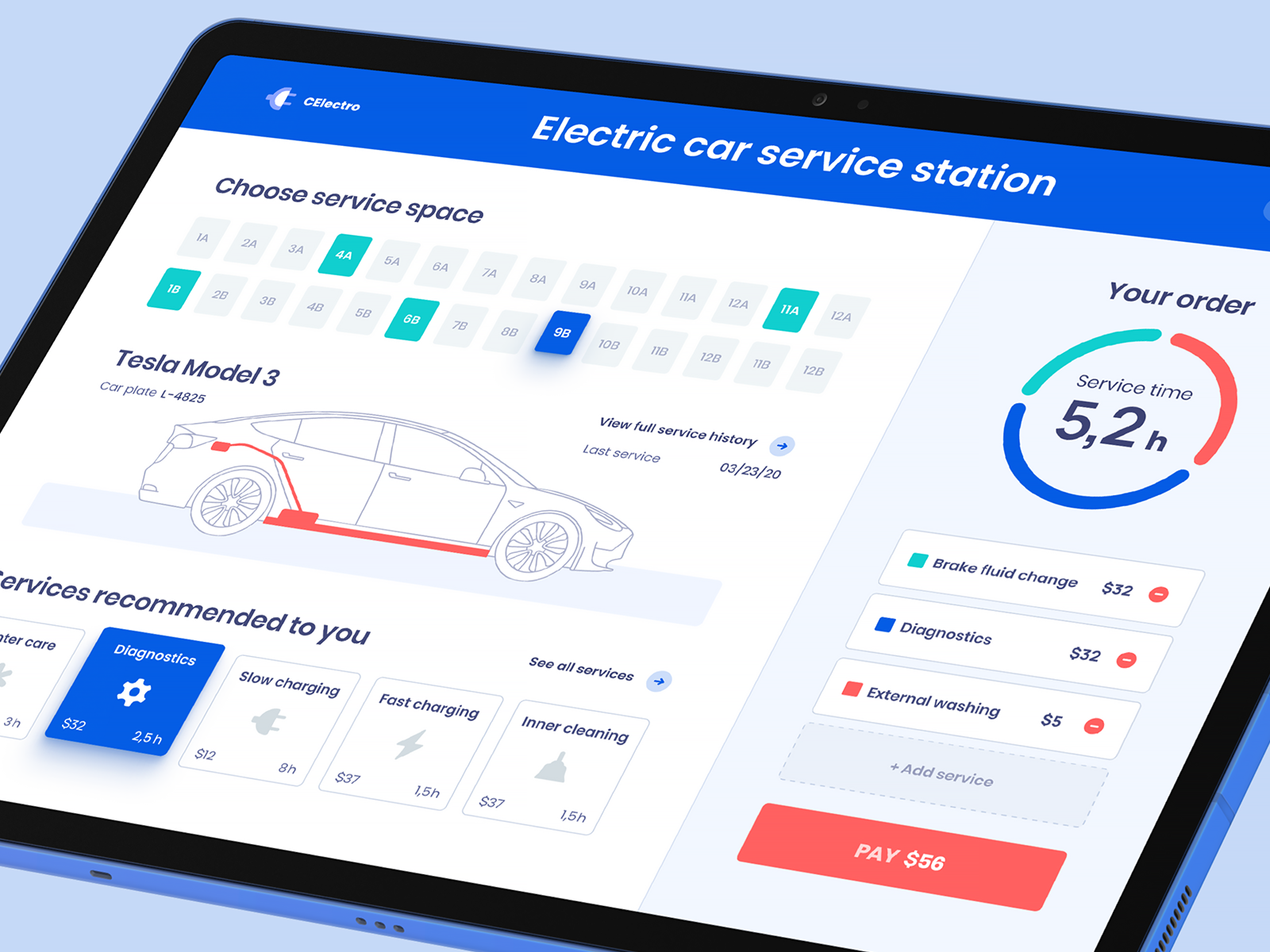 Electric Car Service by Ramotion on Dribbble