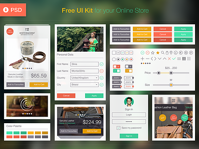 Free UI Kit | UX, PSD, iOS 8