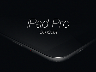 iPad Pro Design Concept 3d apple camera concept design ipad pro product render screen ui ux