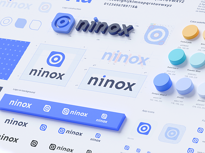 Ninox Style Guide 3d brand identity branding design icon icons logo marketing icons style guide ui ui design vector visual identity