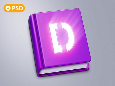 Free Book MacOS App Icon [PSD]