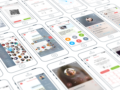 Chat Application – App Development Agency iphone user interface user experience design appstore messages social mobile material design product social network application