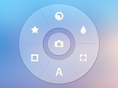 Photo App - Radial Controller | UX, UI, iOS