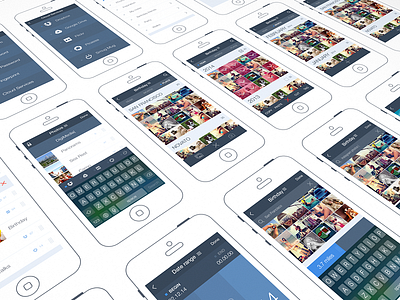 iPhone App Design | UX, UI, iOS album app design carousel folder gallery interface mobile photos secret user experience user interface wireframes