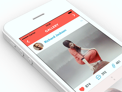 Social App Design | UX, UI, GIF, iOS animation app design feed interaction design iphone material design mobile application photos social network user experience user interface