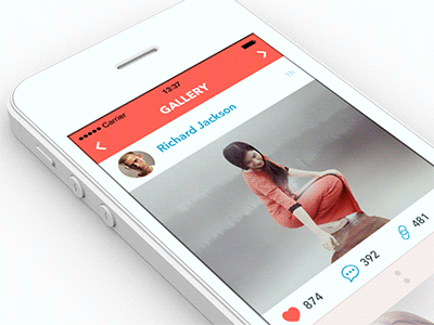 Social App Design | UX, UI, GIF, iOS