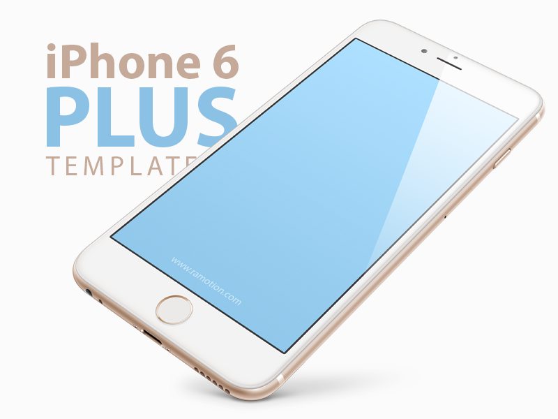 Download iPhone 6 PLUS Template Mockup PSD by Ramotion on Dribbble PSD Mockup Templates