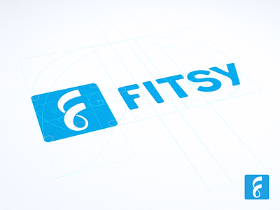 Fitsy Logo Design branding design fitness golden ratio icon identity logo logotype product service sign typeface