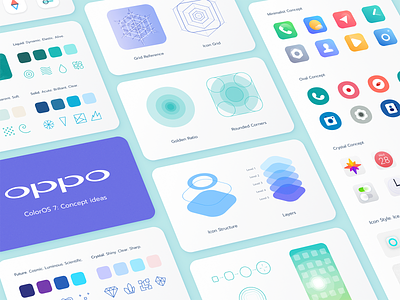 Oppo Color OS 7 Conceptual Ideas branding color os 7 design system design systems icons logo oppo style guide ui ui design visual design