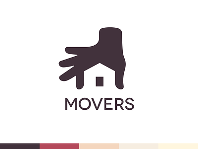 Movers Logo Design - Branding alarm protect system brand identity branding branding style guide building housing type hand private house home insurance font logo negative shape space product logo design real estate mark retail property logomark social network community web security service