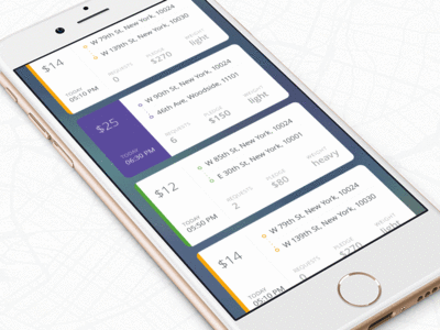 Delivery Card - UX/UI App Interface