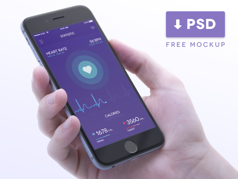 Health Tracker in iPhone Mockup by Ramotion on Dribbble