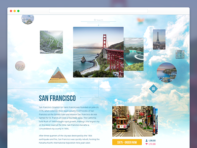 Travel Website interface landing page user experience ux ui