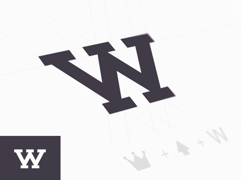 Exploring the W transfer brandbook style guide sketching process crown arrow letter mark logotype sign identity exploration logo design